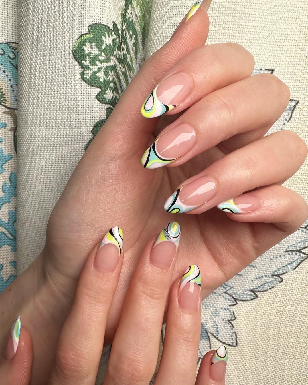 Long Stiletto Abstract French Tips Long Stiletto Abstract French Tips — Trendy Builder Gel Nails