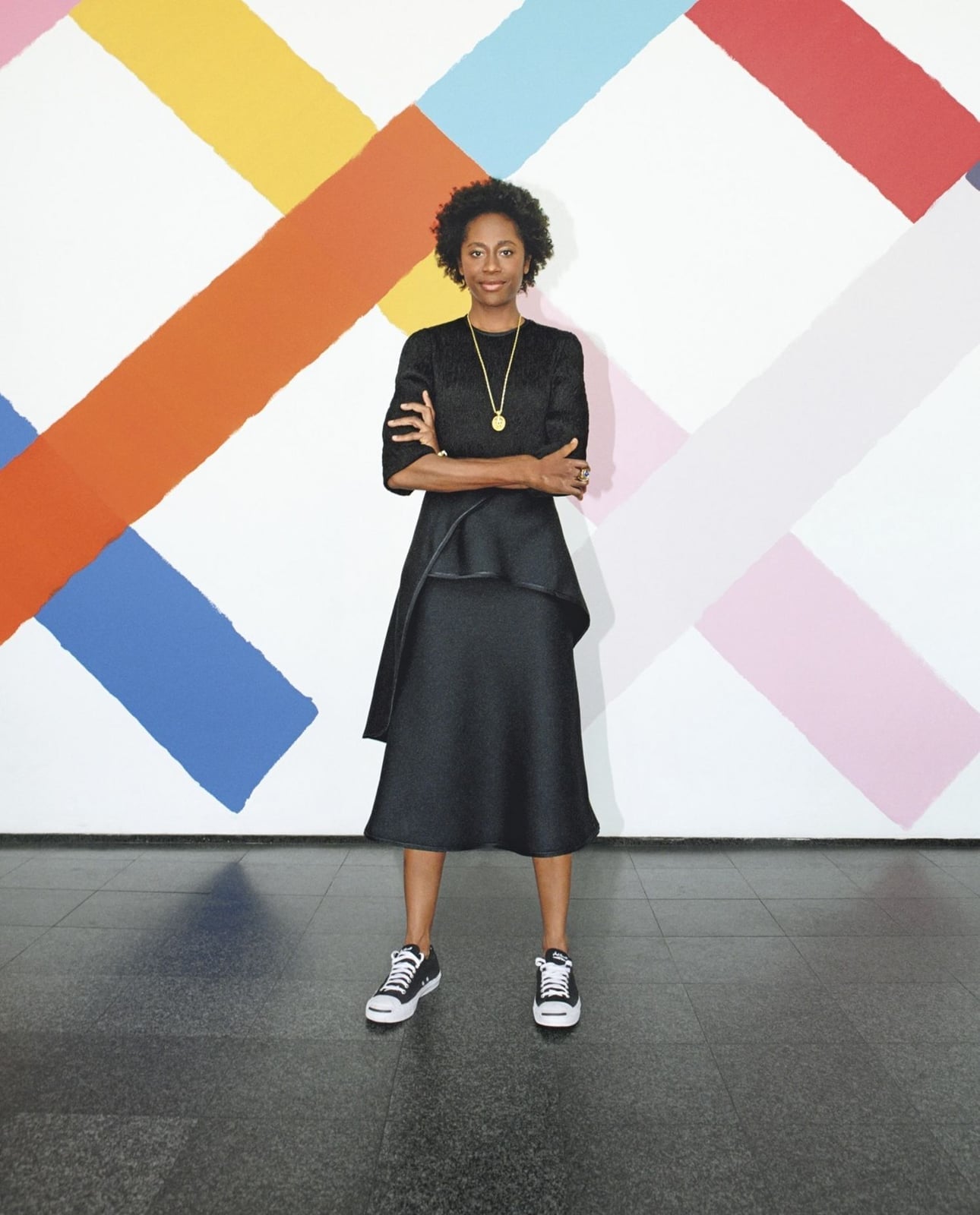 Black Fit-And-Flare Dress with Peplum Detail — Trendy Business Casual Outfits Black Women