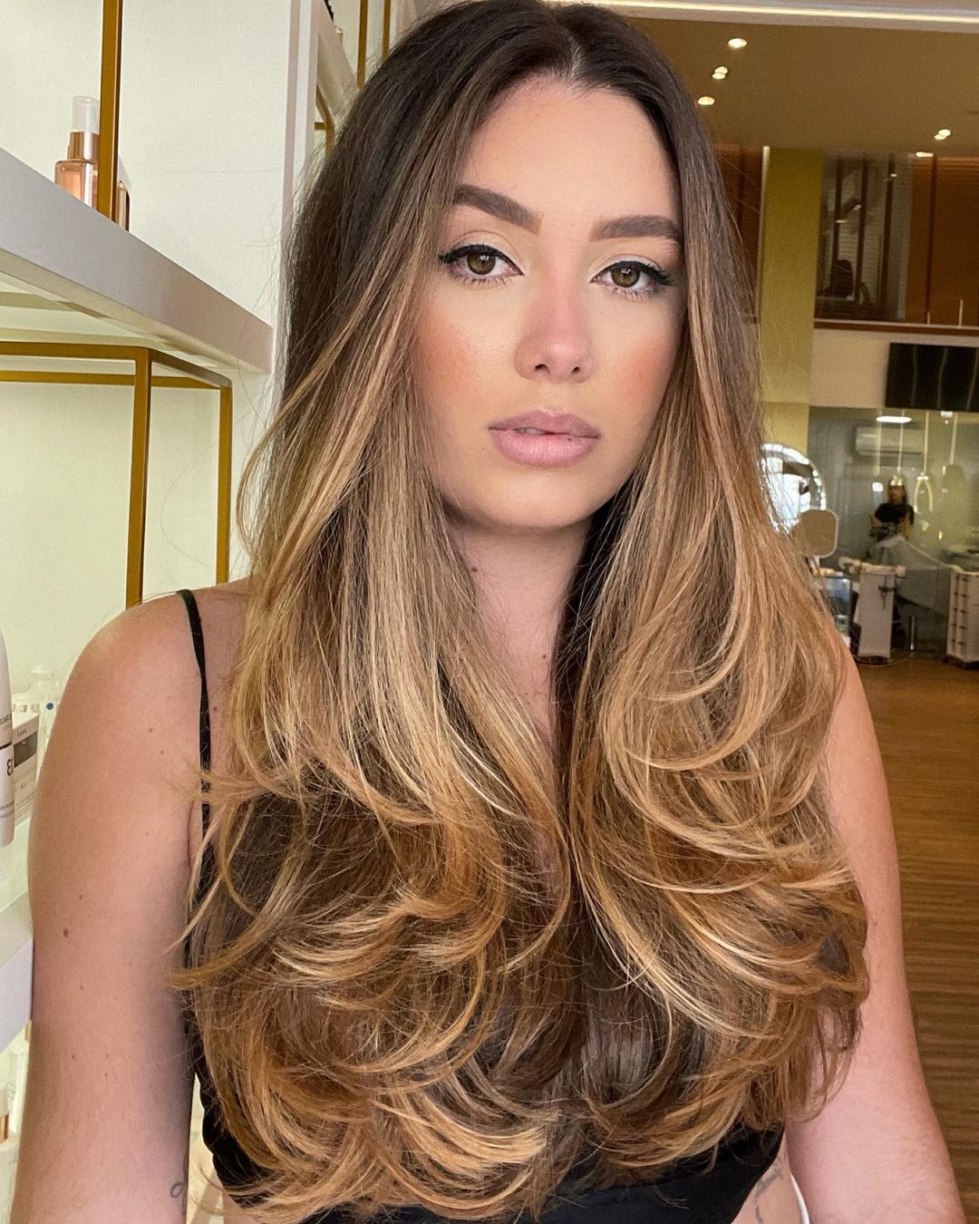 Long Dark Brown To Caramel Ombre Long Dark Brown To Caramel Ombre — Trendy Caramel Hair Color