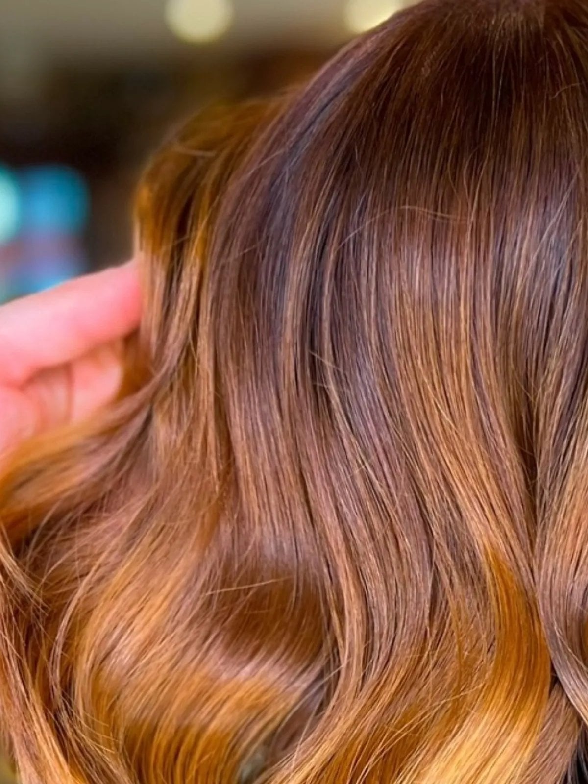 Warm Brown With Caramel Highlights Side View Warm Brown With Caramel Highlights Side View — Trendy Caramel Hair Color