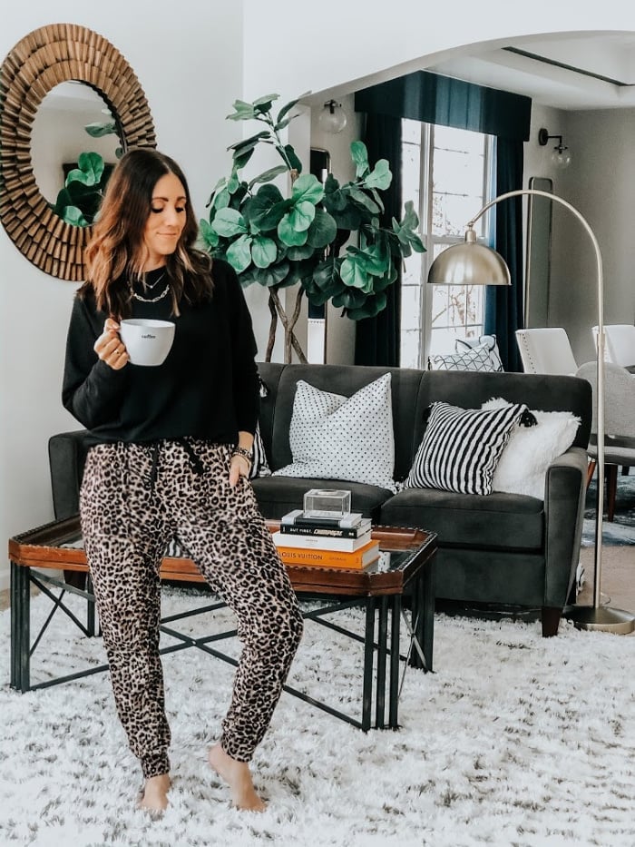 Leopard Print Joggers with Sweatshirt — Trendy Casual Outfits