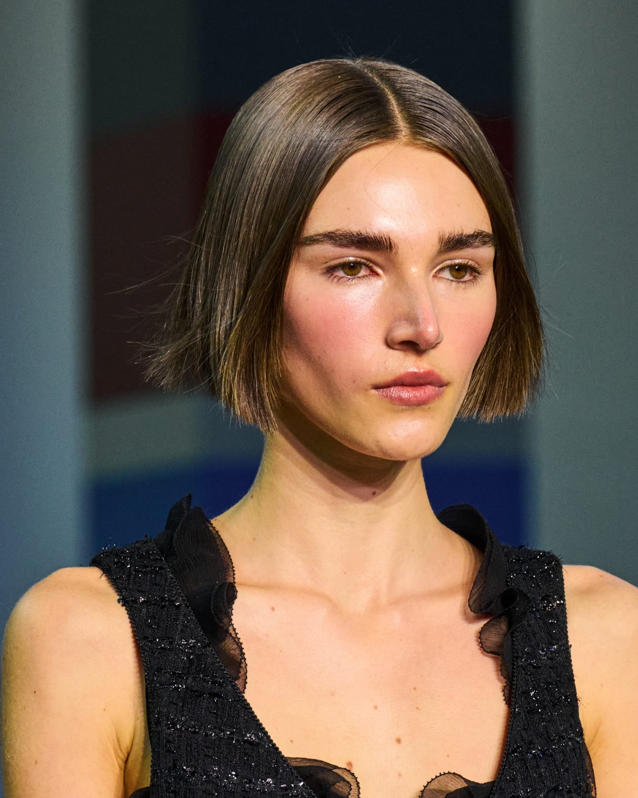 Tousled Dark Brown Bob For Fine Hair — Trendy Chin Length Hair