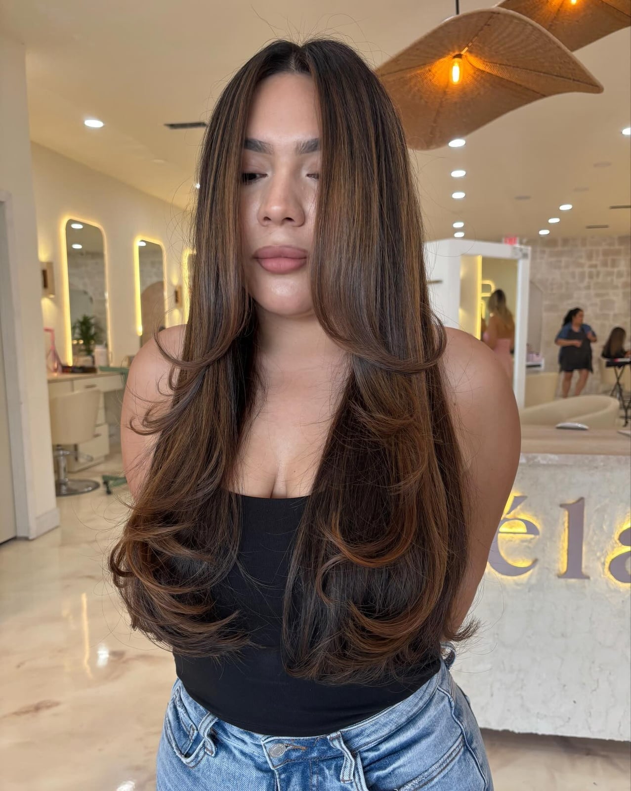 Chocolate Brown With Subtle Caramel Highlights Chocolate Brown With Subtle Caramel Highlights — Trendy Chocolate Hair Color