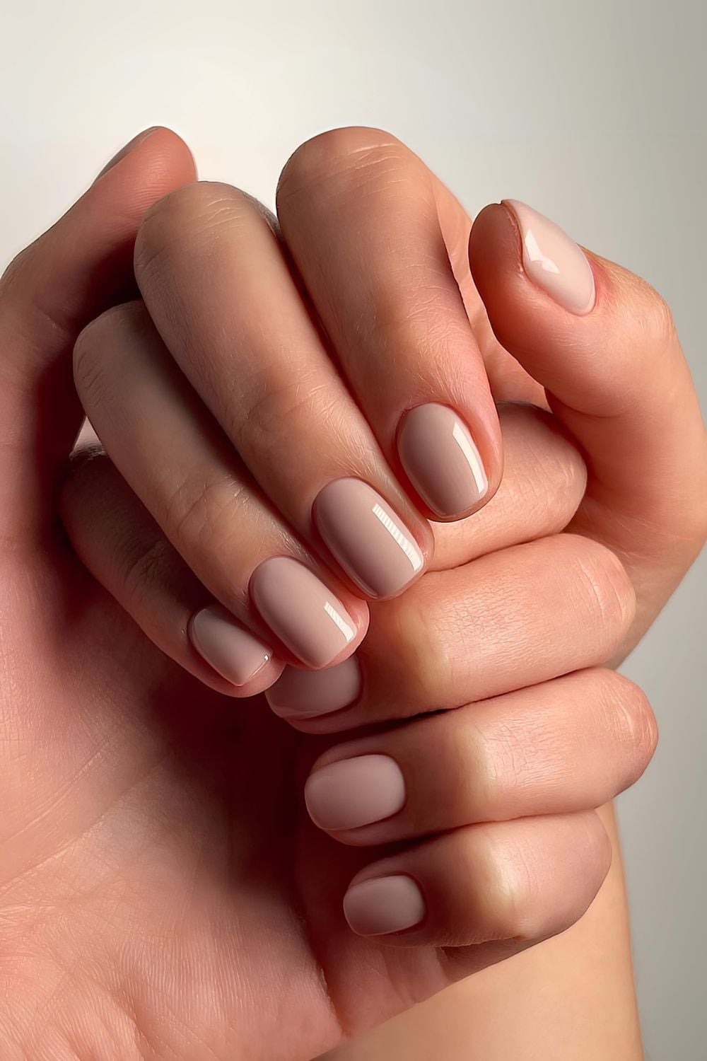 Matte Milky Nude Short Round Nails Matte Milky Nude Short Round Nails — Trendy Clean Girl Nails