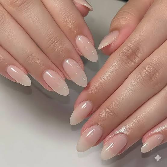 Natural Sheer Color Medium Almond Natural Sheer Color Medium Almond — Trendy Clean Girl Nails