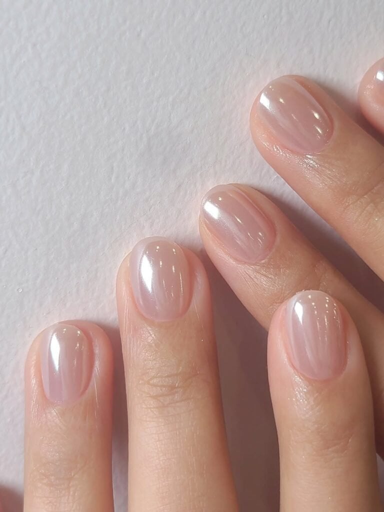 Jelly Sheer Milky Pink Natural Nails Jelly Sheer Milky Pink Natural Nails — Trendy Clean Girl Nails