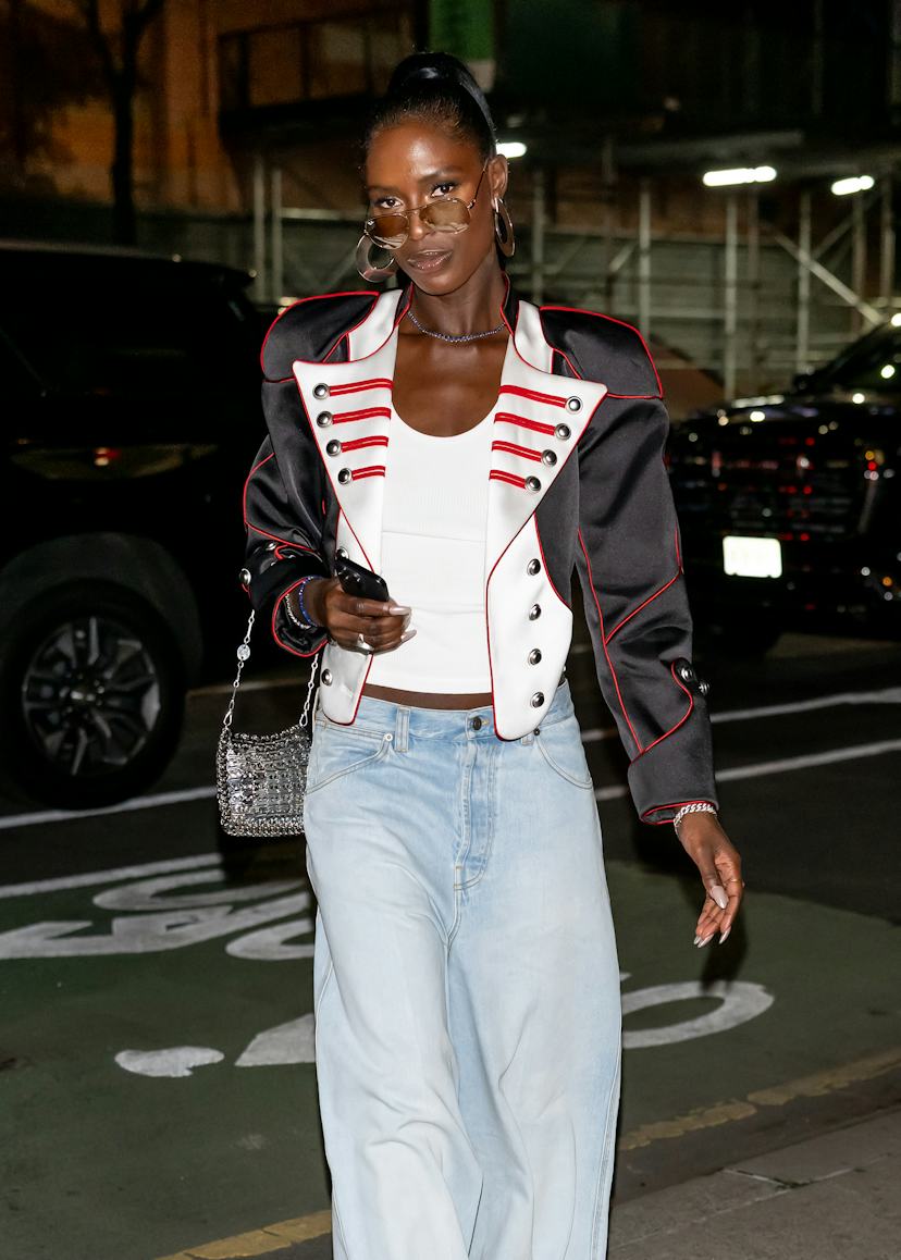 Statement Jacket Over Casual Denim Statement Jacket Over Casual Denim — Trendy Club Outfits
