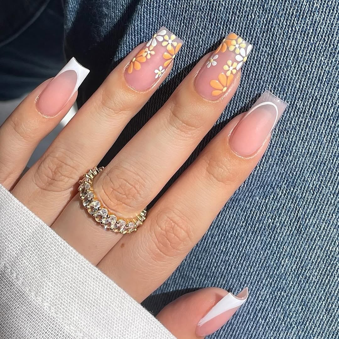 Iridescent Chrome Short Coffin Nails — Trendy Coffin Nails