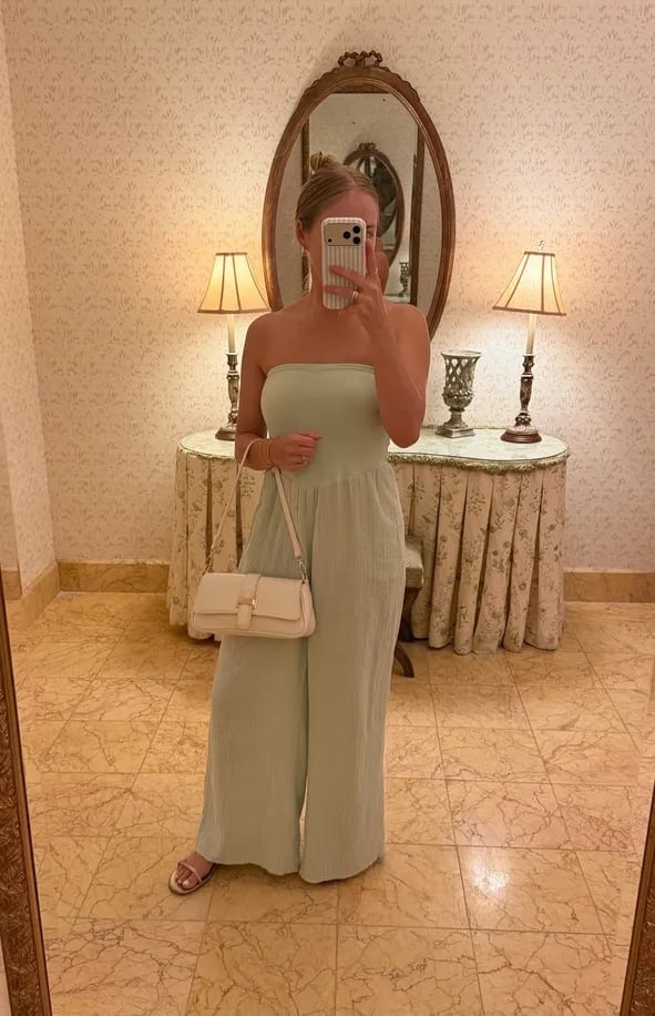 Pale Mint Green Wide Leg Jumpsuit Pale Mint Green Wide Leg Jumpsuit — Trendy Comfy Outfits