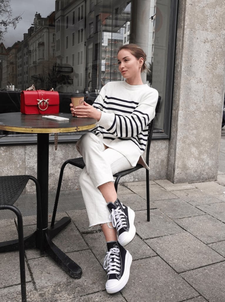 Black Oversized Blazer with Straight Leg Jeans, Office-Safe Version — Trendy Converse Outfits