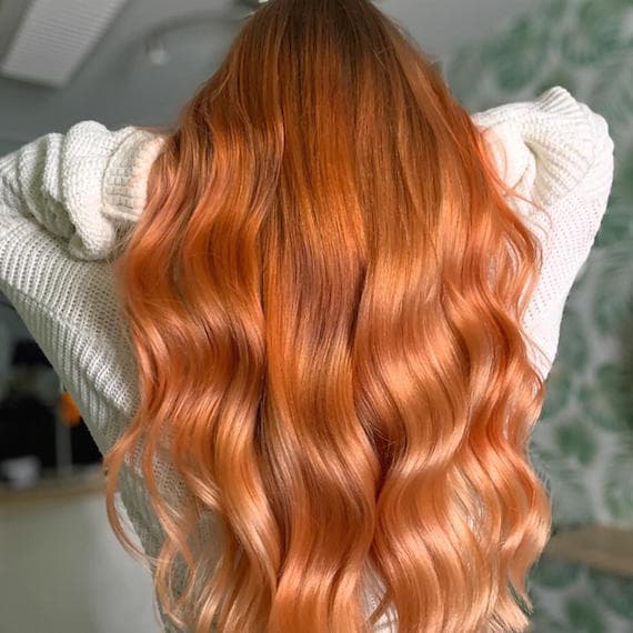 Mid-Back Copper To Peach Ombré — Trendy Copper Hair