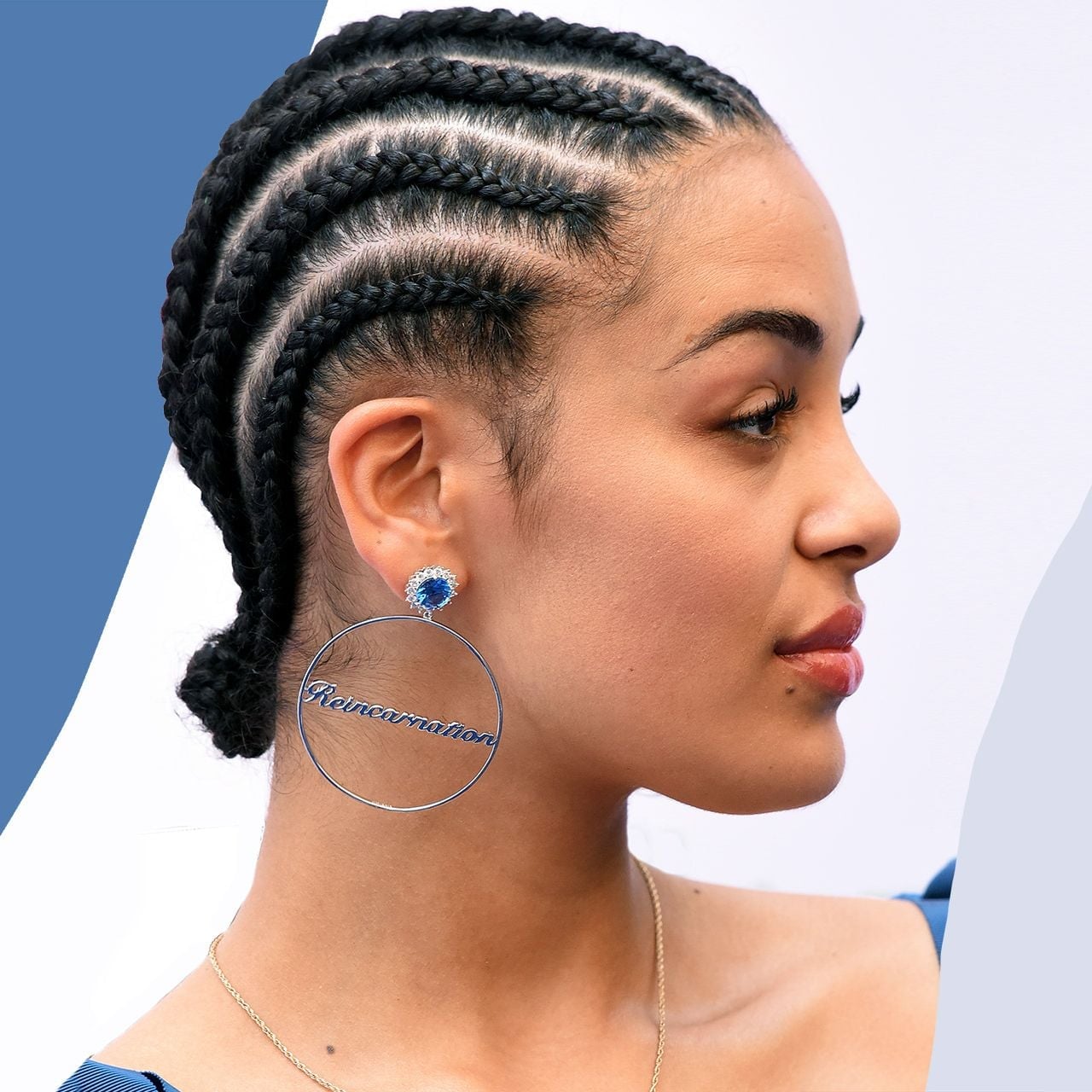 Shoulder-Length Cornrows to Two Braids Shoulder-Length Cornrows to Two Braids — Trendy Cornrows Braids for Black Women