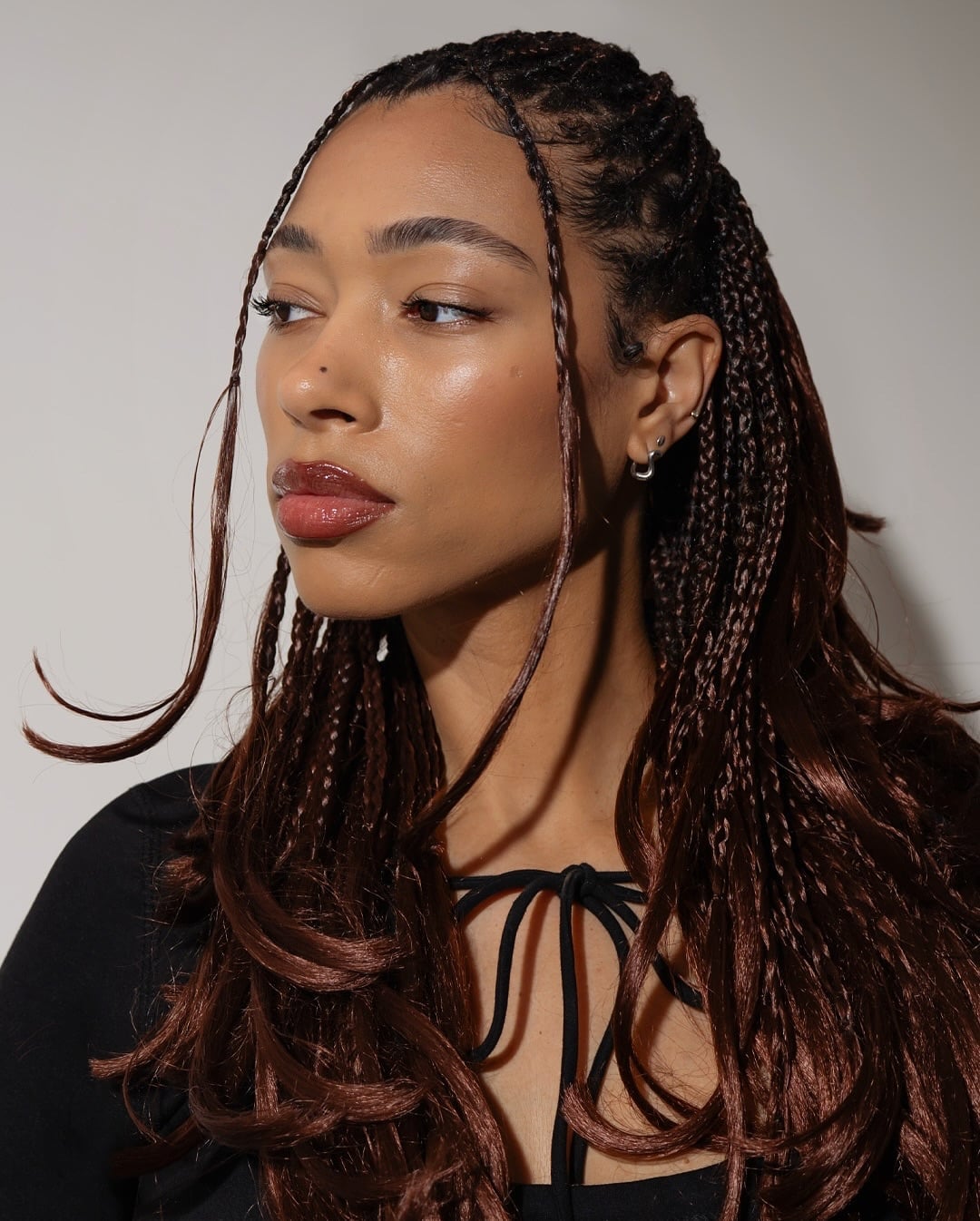 Shoulder Length Straight Box Braids Shoulder Length Straight Box Braids — Trendy Cornrows Hairstyles for Black Women