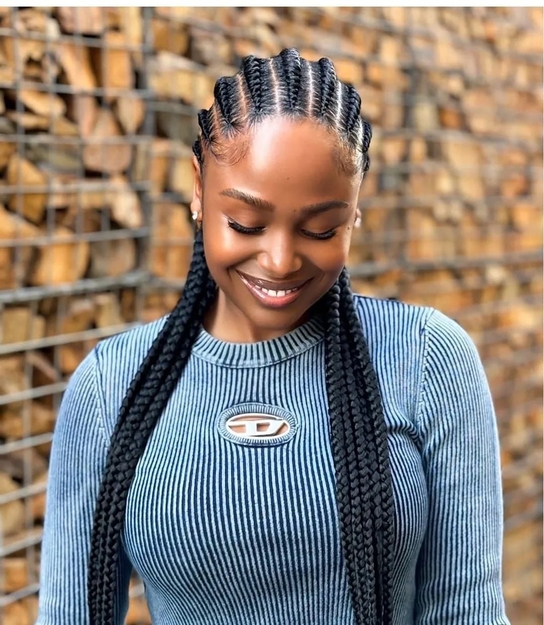 Straight Cornrows With Long Braided Extensions Straight Cornrows With Long Braided Extensions — Trendy Cornrows Hairstyles for Black Women
