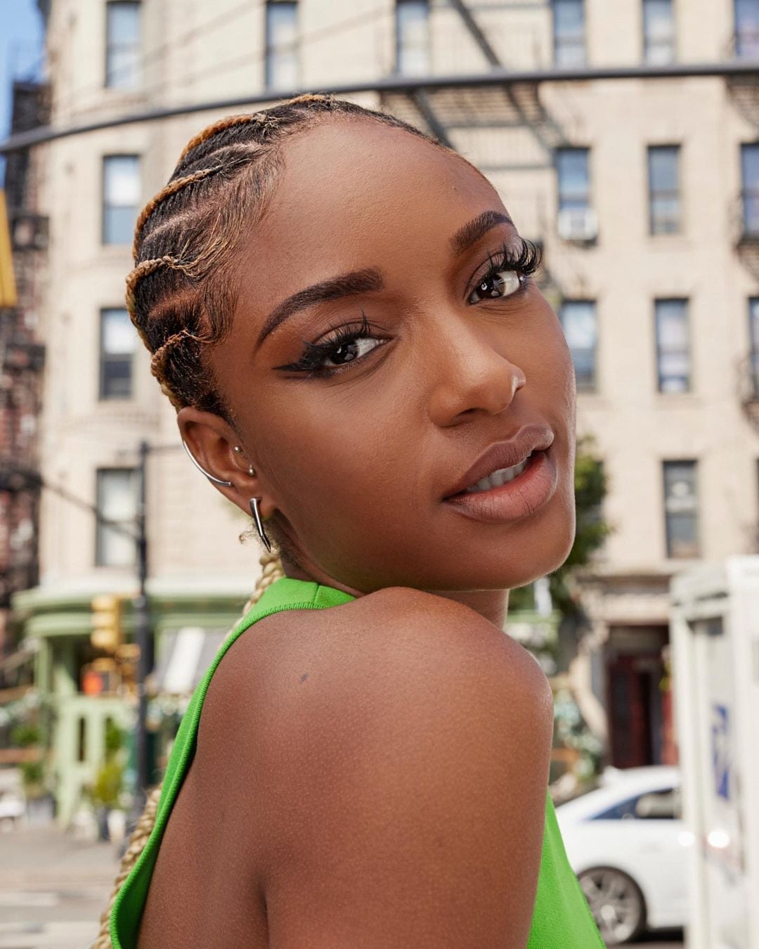 Sleek Cornrows With Blonde Tips Sleek Cornrows With Blonde Tips — Trendy Cornrows Hairstyles for Black Women