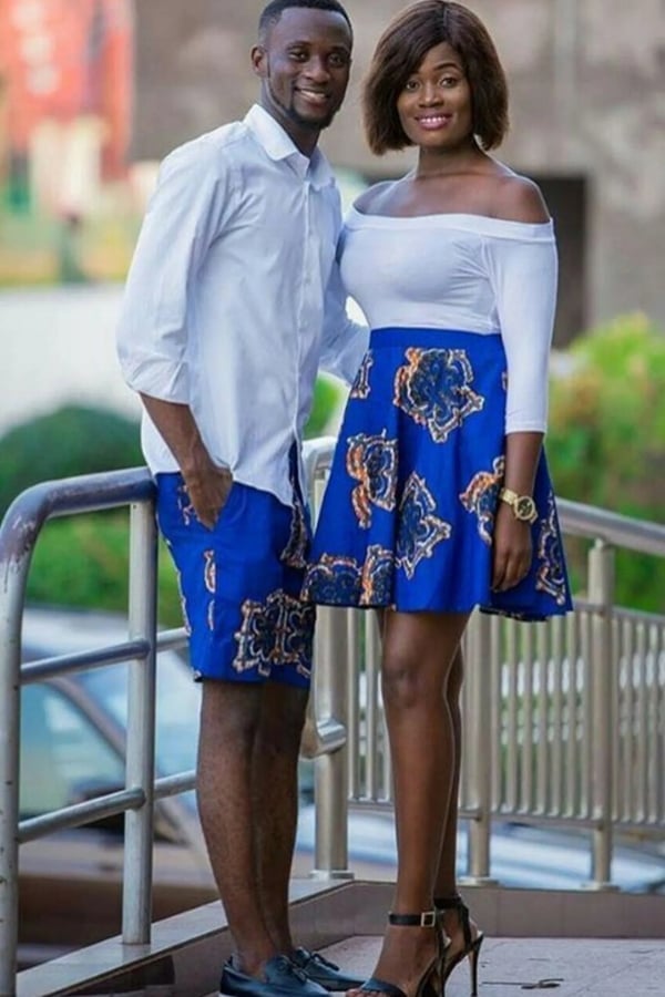 Matching Royal Blue Print Co-ords Matching Royal Blue Print Co-ords — Trendy Couple Outfit