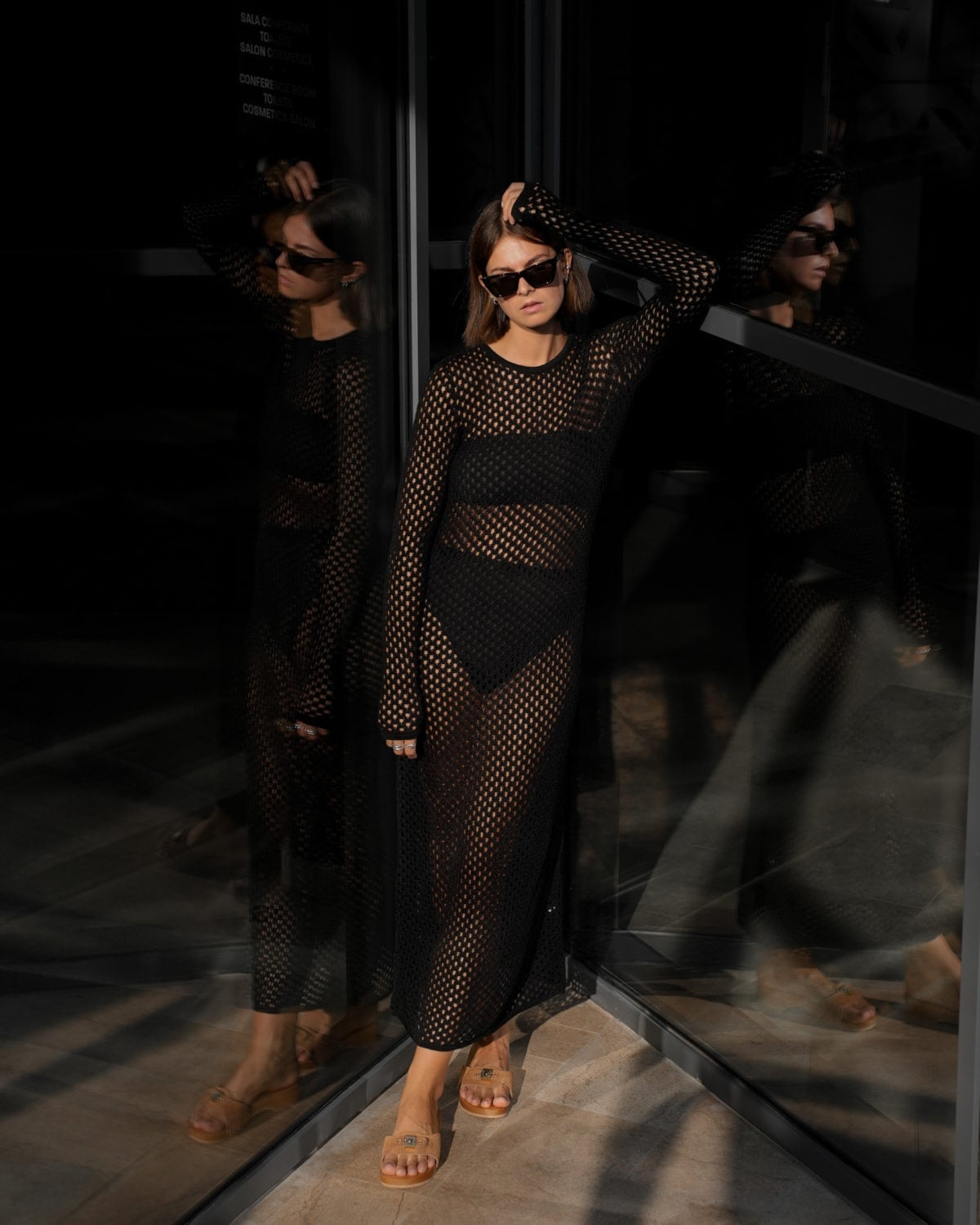Sheer Black Crochet Maxi Dress for Vacation Sheer Black Crochet Maxi Dress for Vacation — Trendy Crochet Outfits