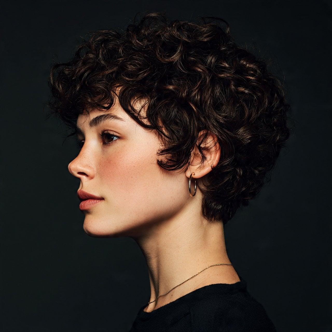 Short Curly Pixie Cut With Textured Bangs — Trendy Curly Hair Natural