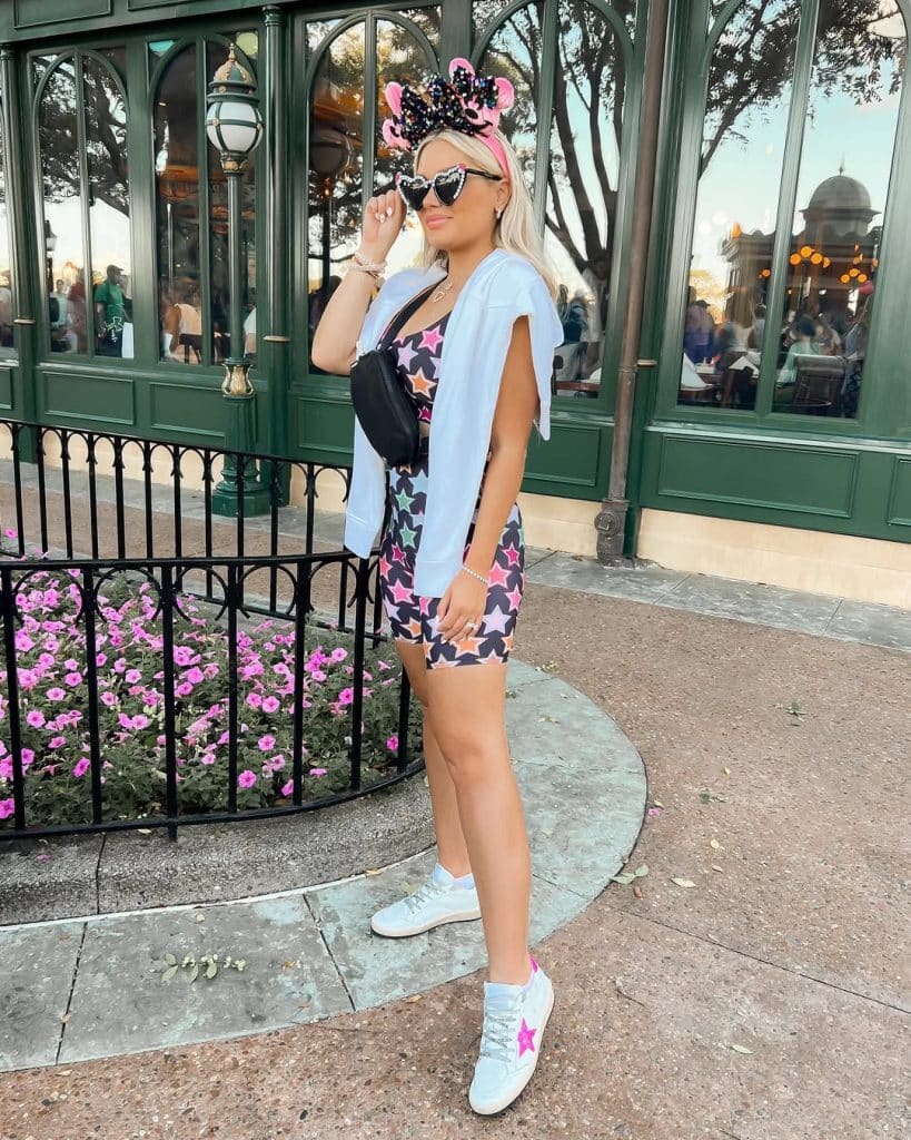 Star Print Mini Dress with Layered Shirt — Trendy Disney Outfits
