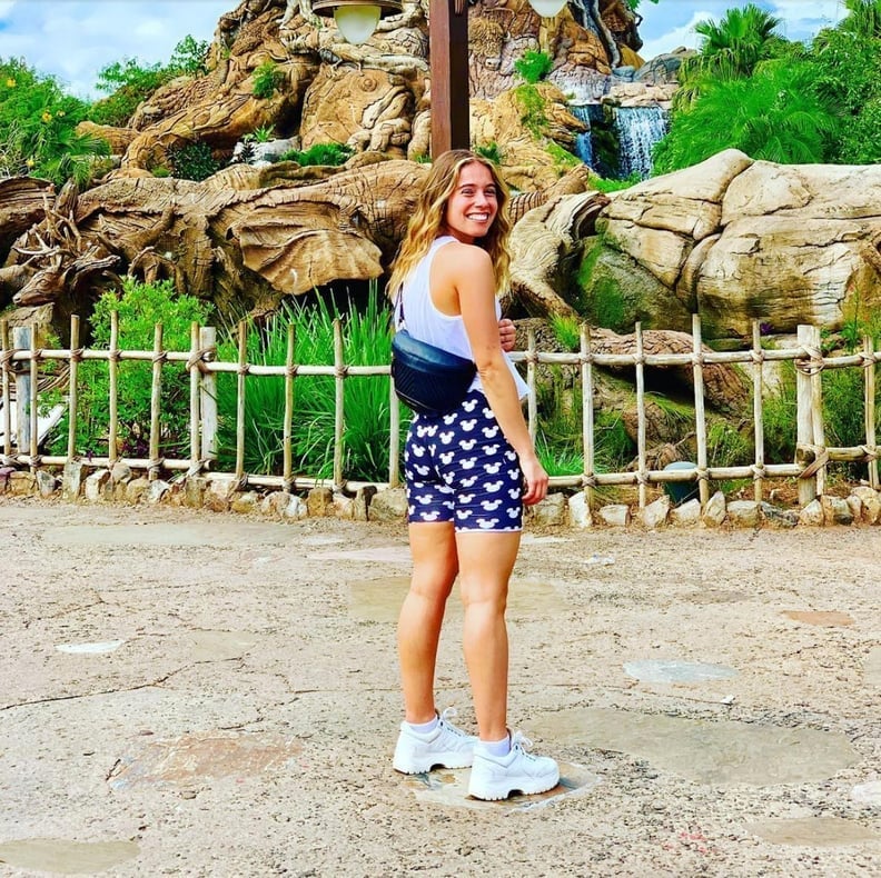 Mickey Mouse Print Bike Shorts with White Tank, Cotton — Trendy Disney Outfits