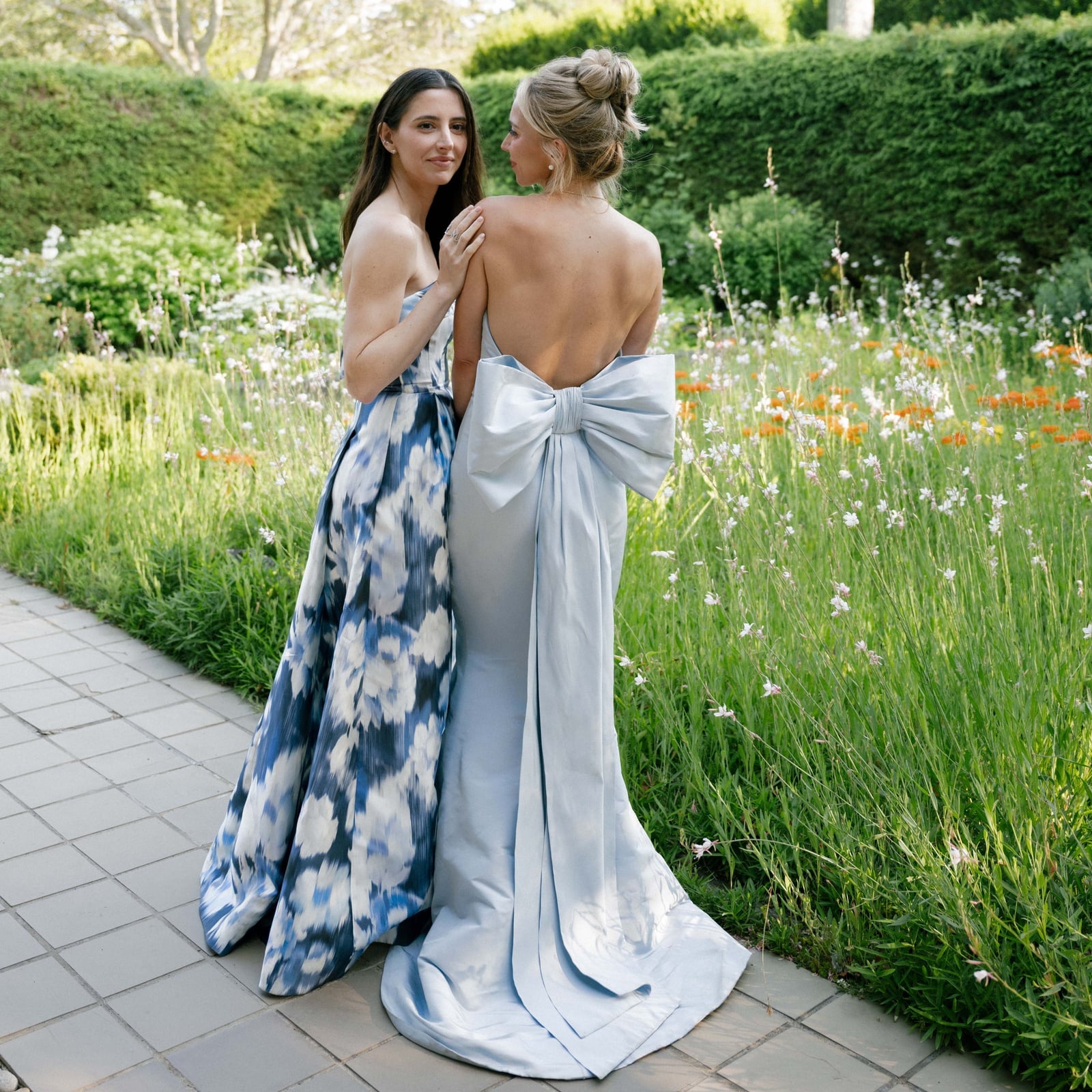 Light Blue Satin Dress with Oversized Bow Light Blue Satin Dress with Oversized Bow — Trendy Dress for Wedding Guest