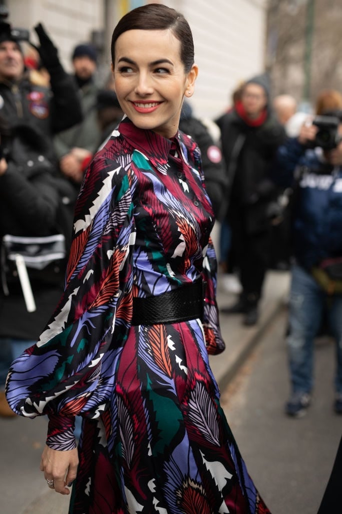 Multicolor Feather Print Satin Dress Multicolor Feather Print Satin Dress — Trendy Dress Like a Celebrity