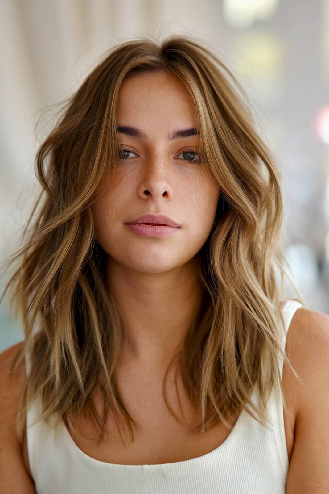 Collarbone Layered Lob With Soft Waves Collarbone Layered Lob With Soft Waves — Trendy Fine Hair