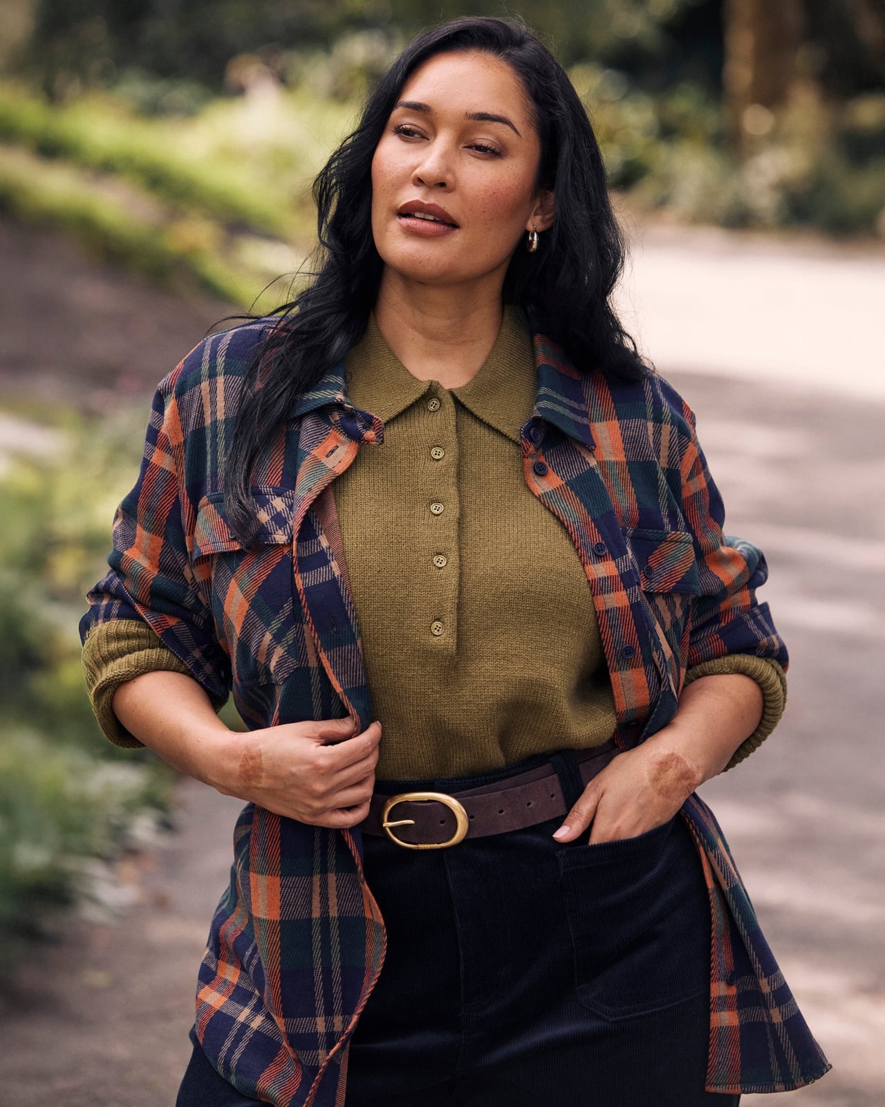 Maine Stretch Flannel Shirt - Autumn Apple Plaid – Universal Standard