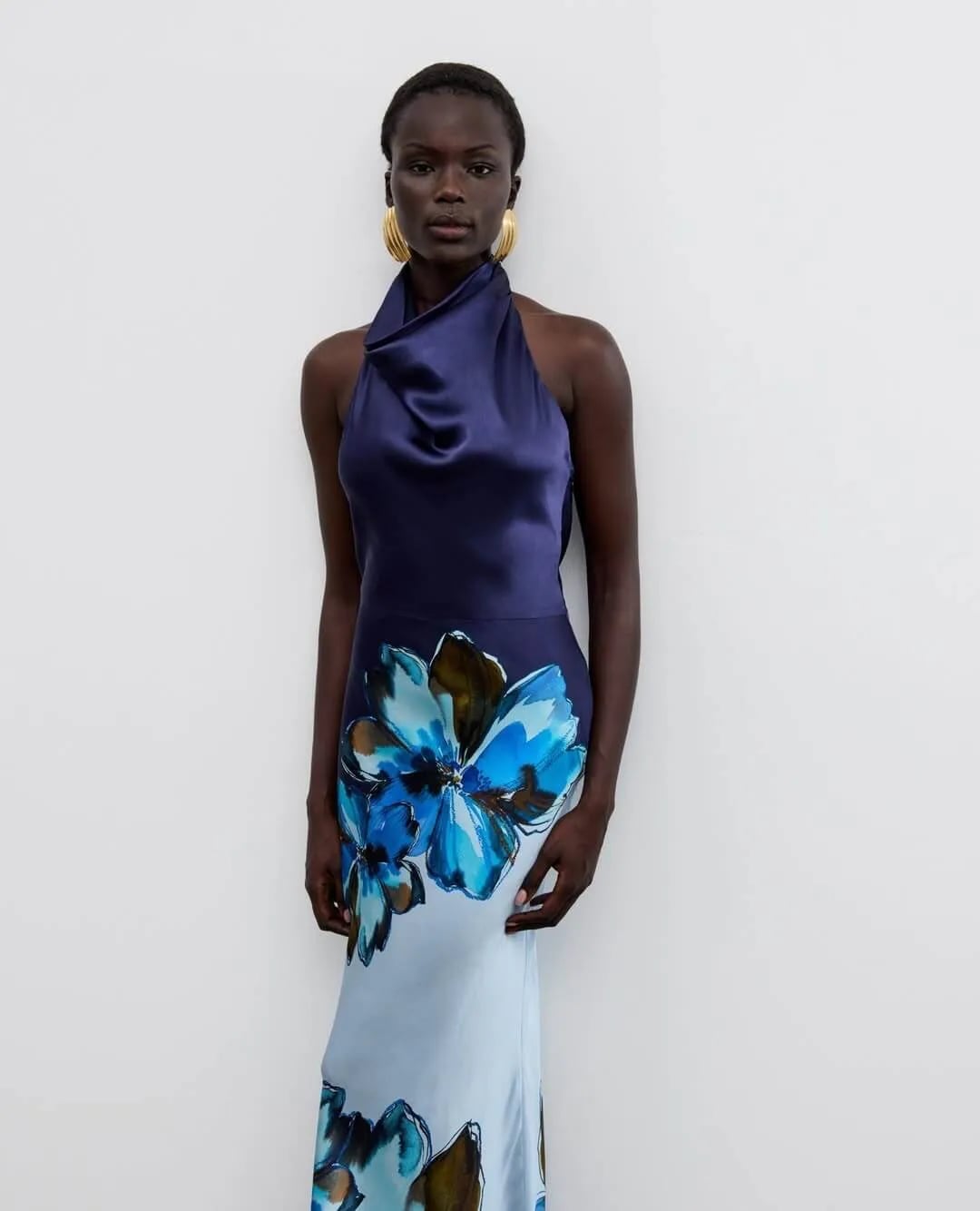 Rebecca Vallance Cyran Maxi Dress Navy Floral Hire