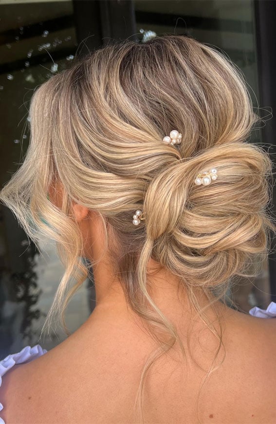 Fine Blonde Braided Chignon Fine Blonde Braided Chignon — Trendy Formal Hair
