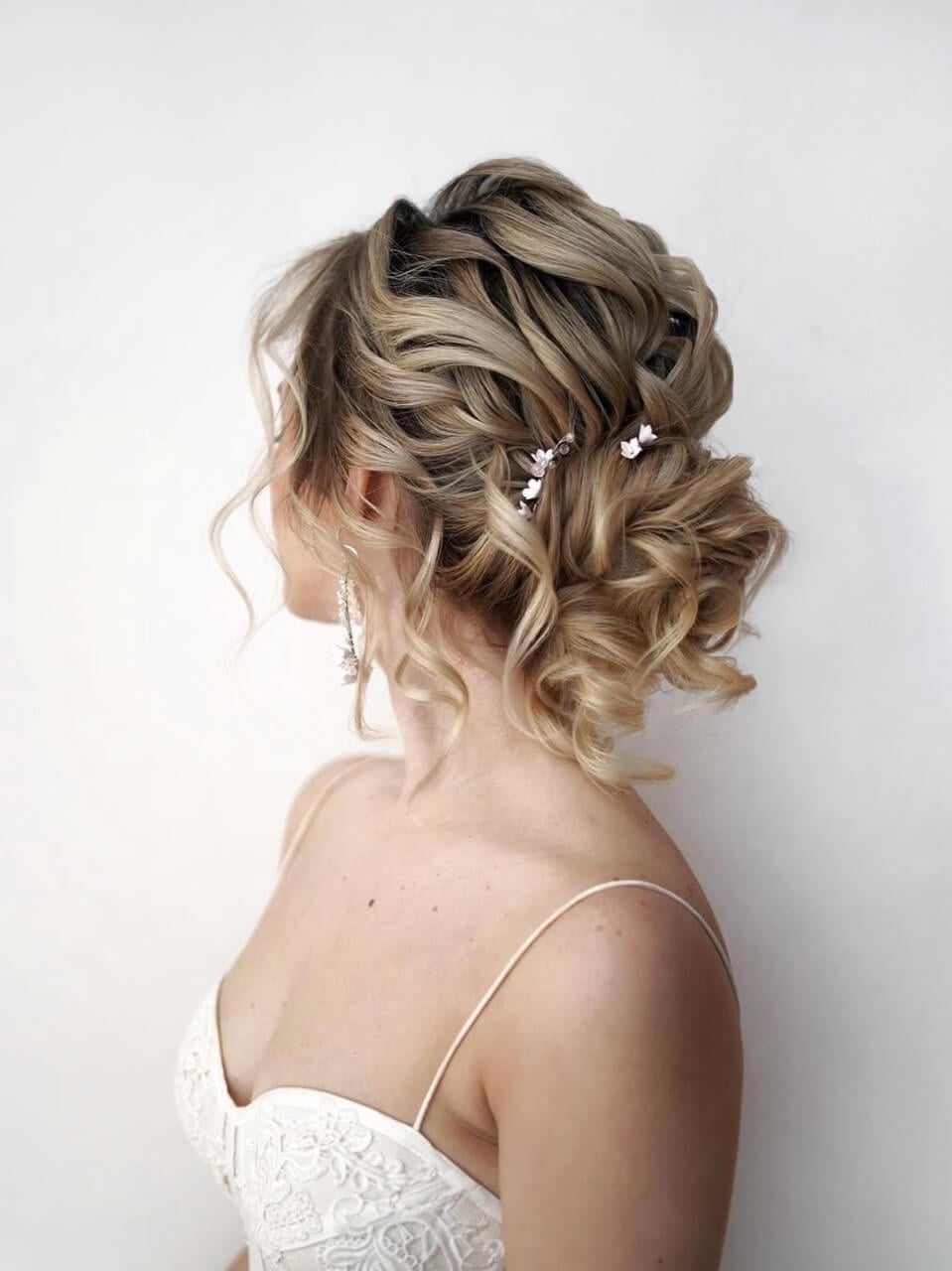 Dark Brown Updo With Soft Waves Dark Brown Updo With Soft Waves — Trendy Formal Updos