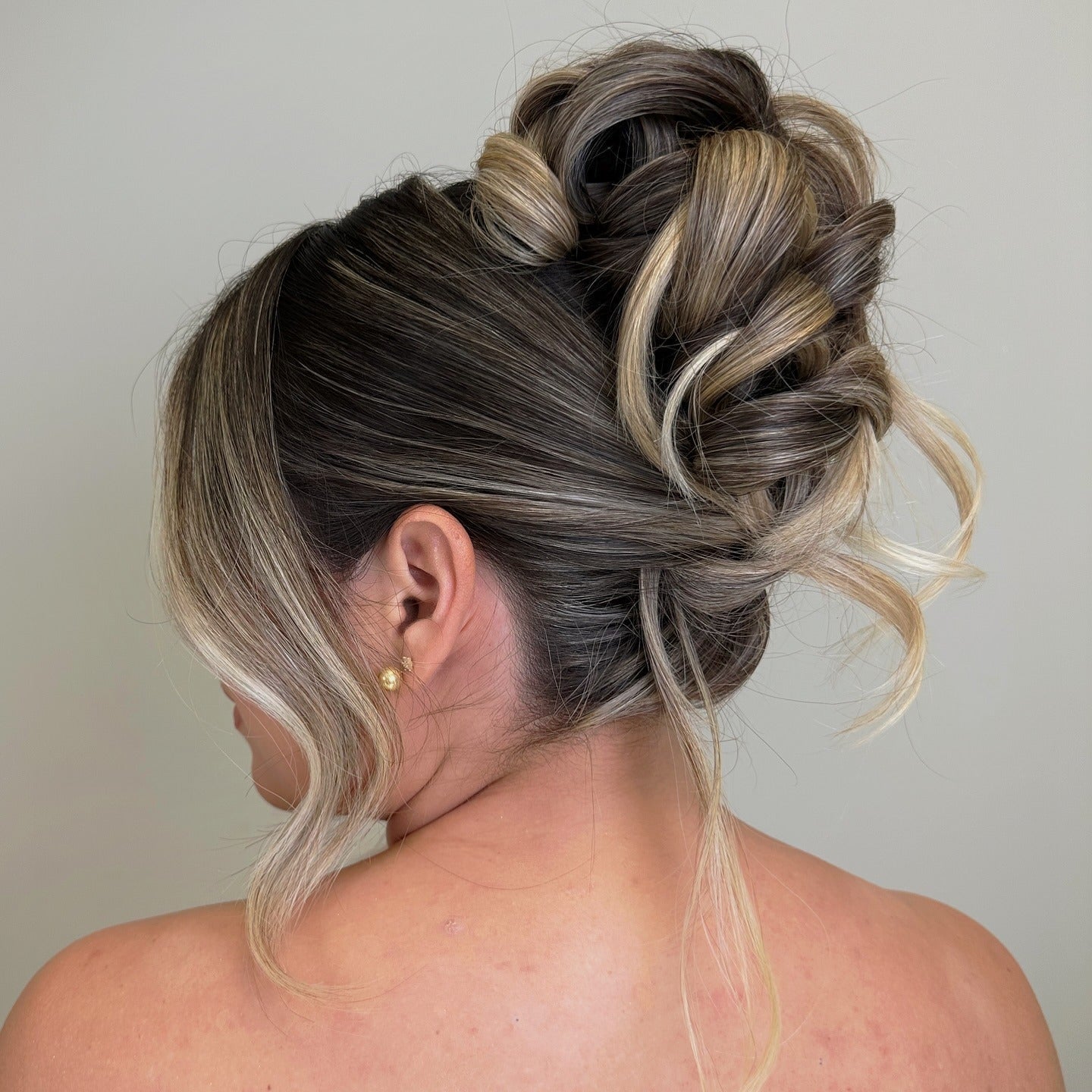 Dark Brown Updo With Twists and Curls Dark Brown Updo With Twists and Curls — Trendy Formal Updos