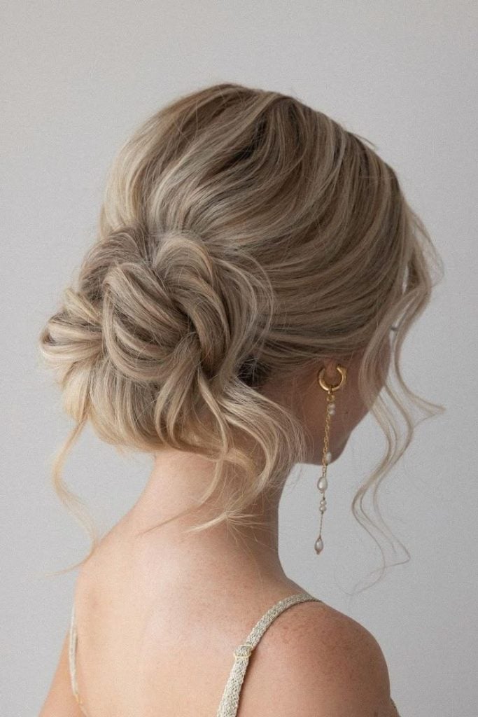 Ash Blonde Updo With Textured Volume Ash Blonde Updo With Textured Volume — Trendy Formal Updos