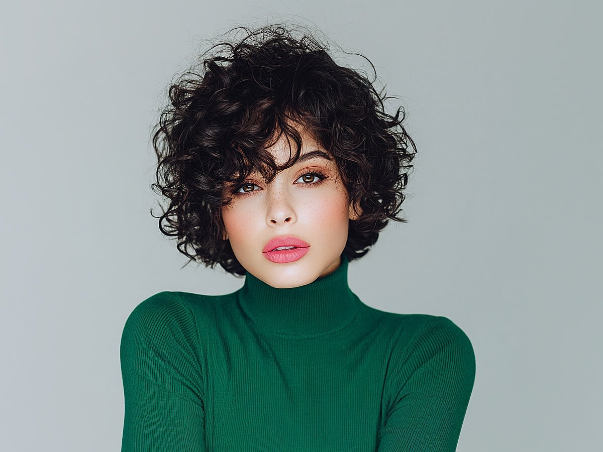 Ear Length Short Bob With Frizzy Texture, Close-Up Take Ear Length Short Bob With Frizzy Texture, Close-Up Take — Trendy Frizzy Hair