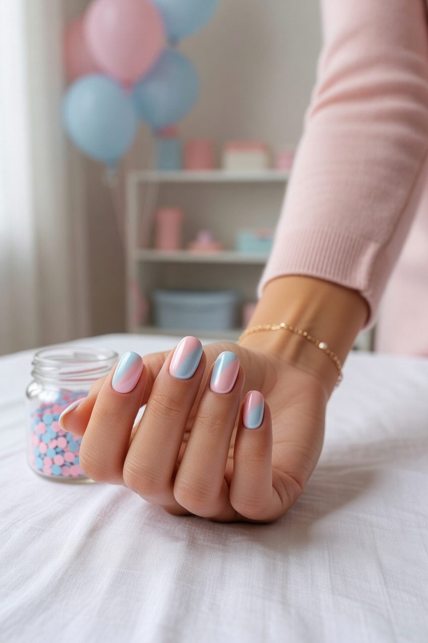 21 Baby Gender Reveal Nail Art Ideas for Moms-to-Be