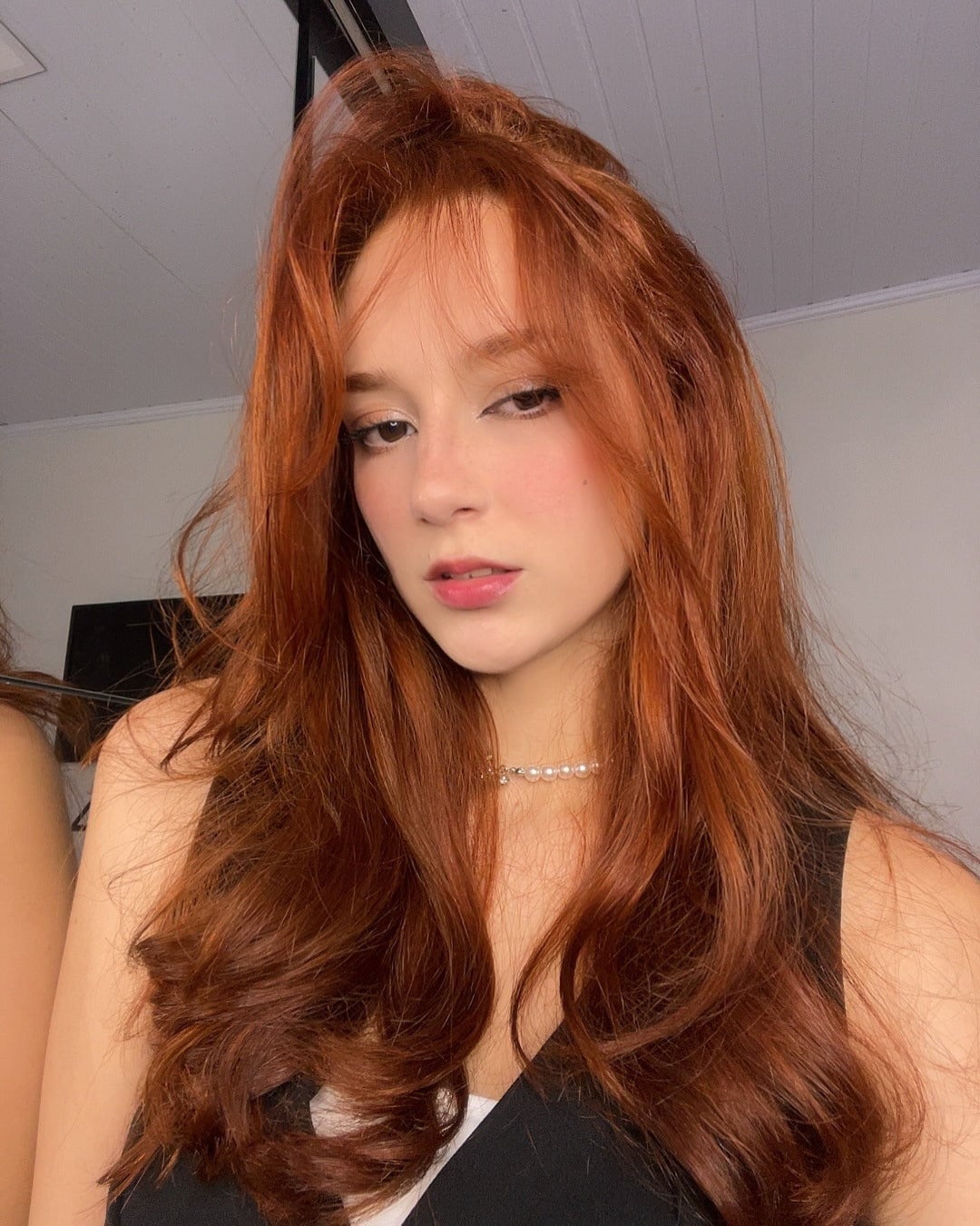 Mid-Back Bright Ginger With Lighter Pieces Mid-Back Bright Ginger With Lighter Pieces — Trendy Ginger Hair Color