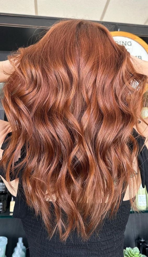 Mid-Back Copper Red Auburn Air-Dried Mid-Back Copper Red Auburn Air-Dried — Trendy Ginger Hair Color
