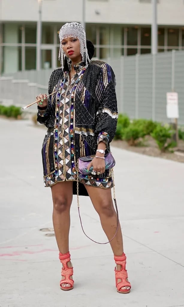 Embellished Black Mini Dress with Headpiece Embellished Black Mini Dress with Headpiece — Trendy Going Out Outfits Night Club