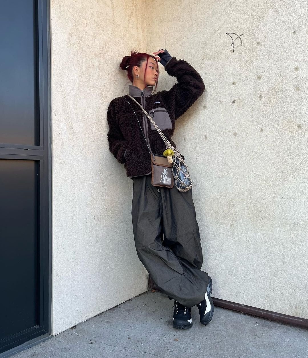 Fuzzy Fleece Jacket and Technical Trousers Fuzzy Fleece Jacket and Technical Trousers — Trendy Gorpcore Outfits