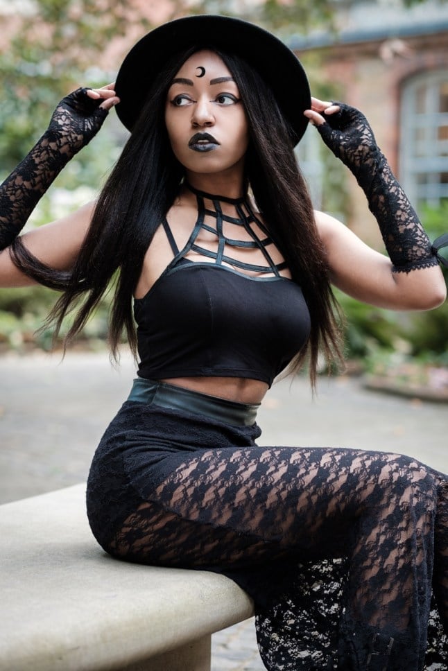 Harness Top With Lace Maxi Skirt Harness Top With Lace Maxi Skirt — Trendy Goth Outfits