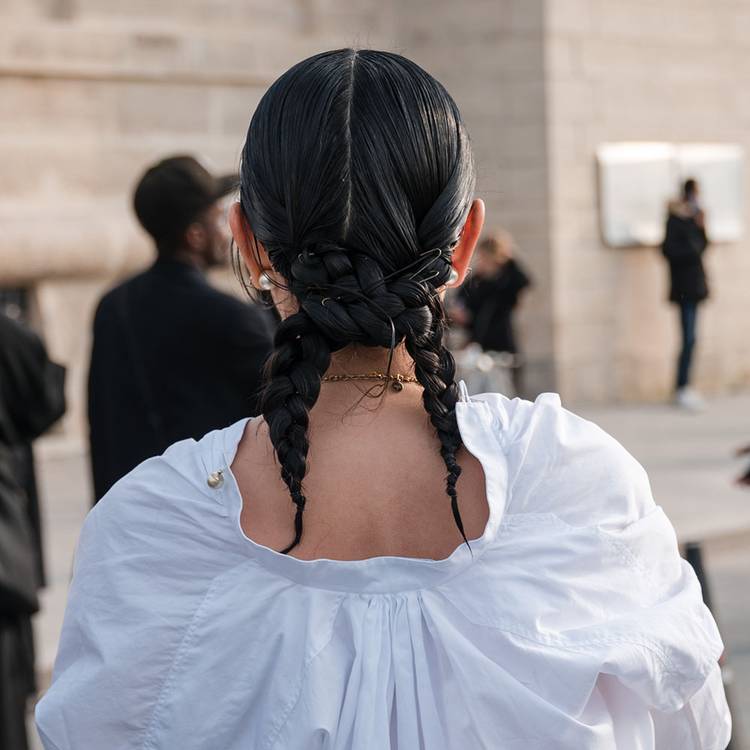 Thick Straight Mid-Back Double Braids Black Thick Straight Mid-Back Double Braids Black — Trendy Greasy Hair Hairstyles