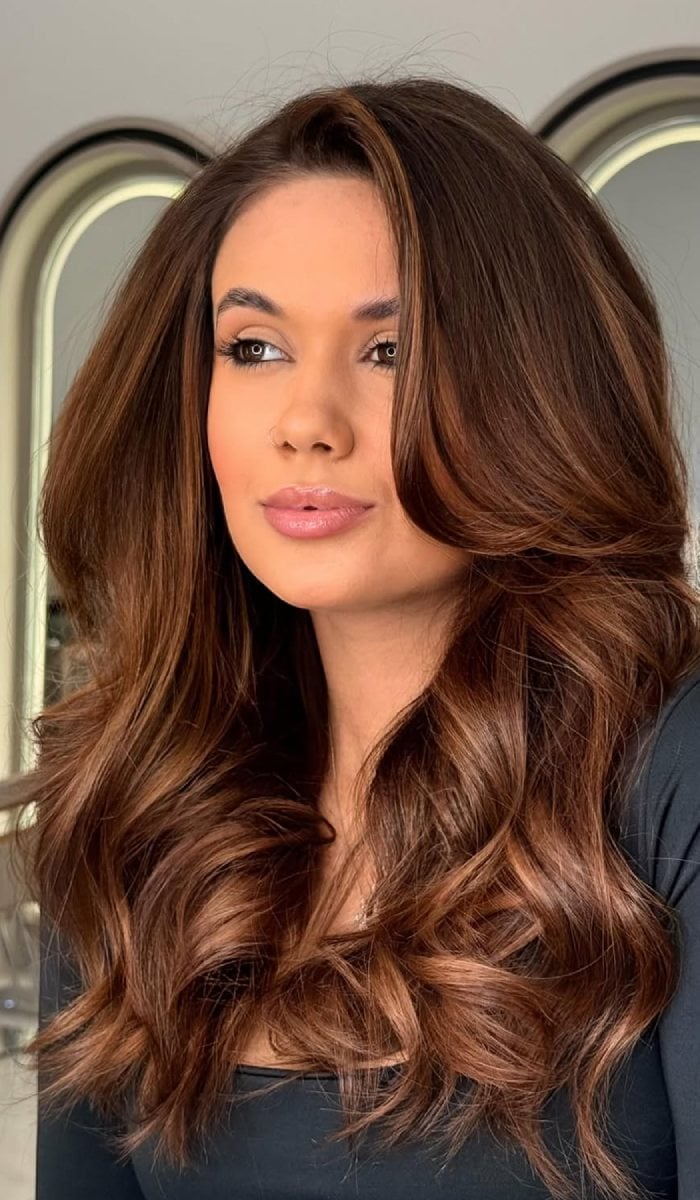 Mid-Back Auburn With Soft Waves — Trendy Hair Pictures