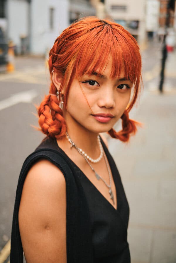 Vibrant Orange Mid-Back Braids — Trendy Hair Pictures