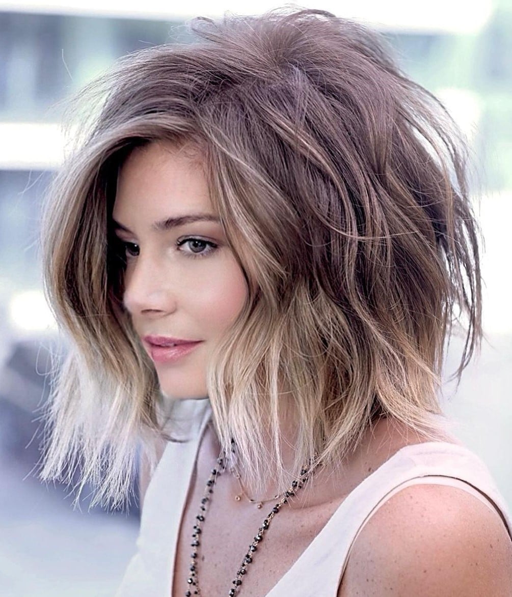 Dark Brown Balayage Collarbone Shag With Loose Waves — Trendy Hairstyles for Thick Hair