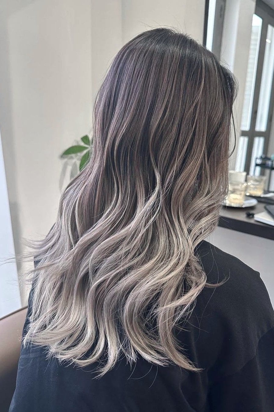 Mid-Back Layers With Ash Blonde Highlights, Middle — Trendy Highlights Hair