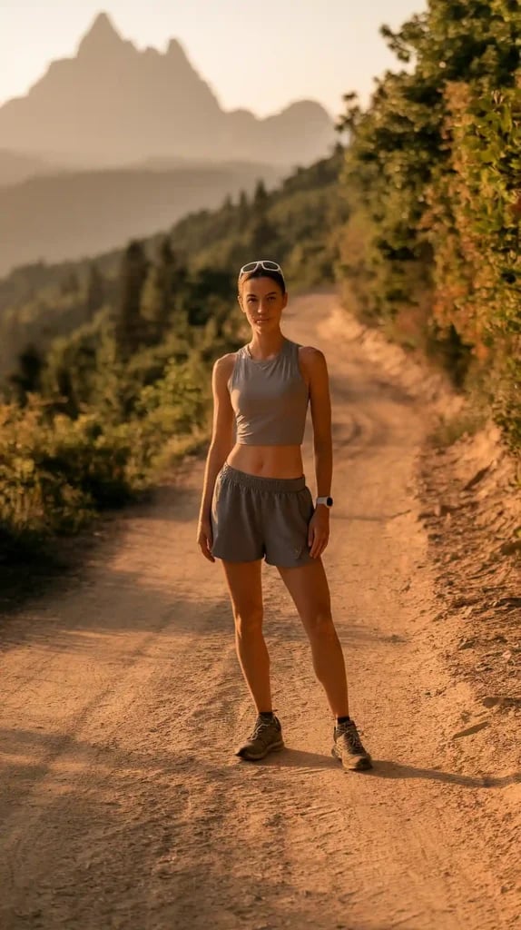 Grey Crop Top And Shorts Set Grey Crop Top And Shorts Set — Trendy Hiking Outfits