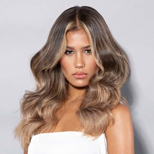 Voluminous Mid-Back Balayage With Money Piece Voluminous Mid-Back Balayage With Money Piece — Trendy Honey Blonde Balayage
