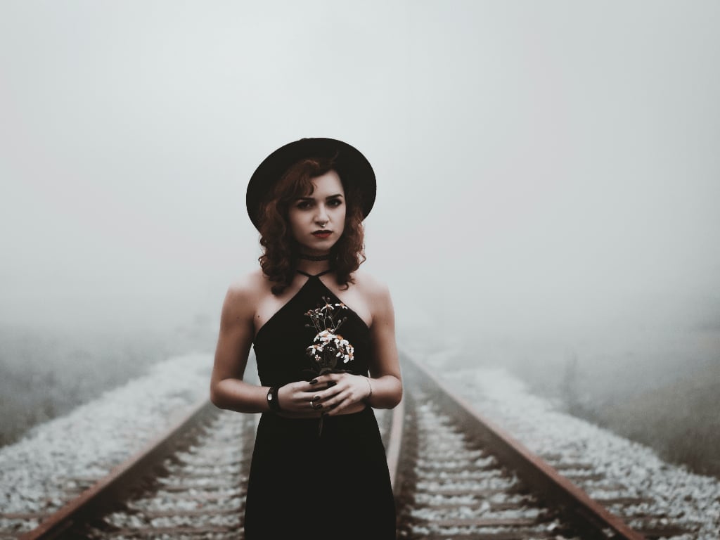 Black Halter Dress with Fedora Hat and Choker Black Halter Dress with Fedora Hat and Choker — Trendy Indie Outfits