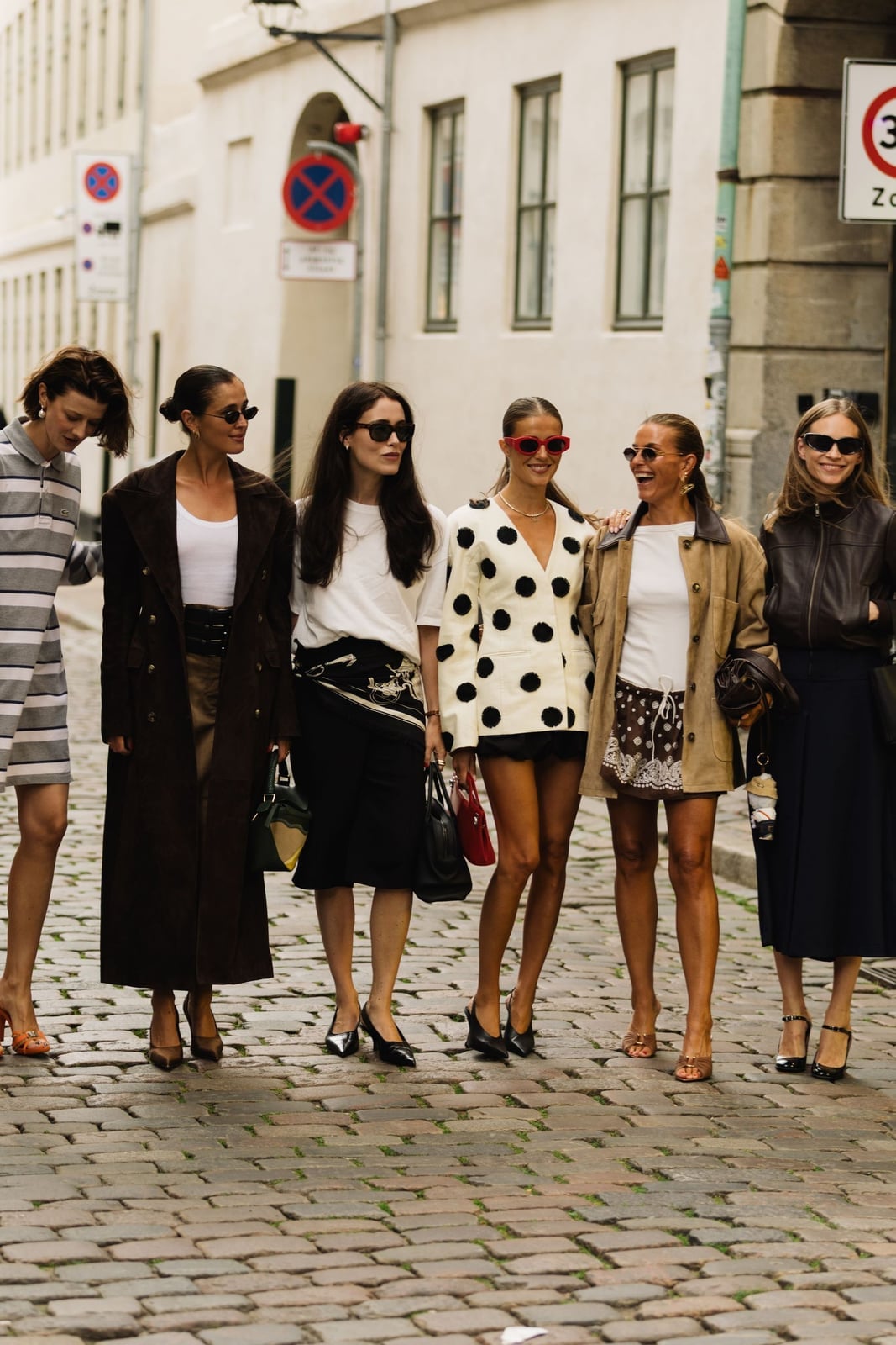 Polka Dot Jacket with Neutral Tones and Red Sunglasses Polka Dot Jacket with Neutral Tones and Red Sunglasses — Trendy Indie Outfits