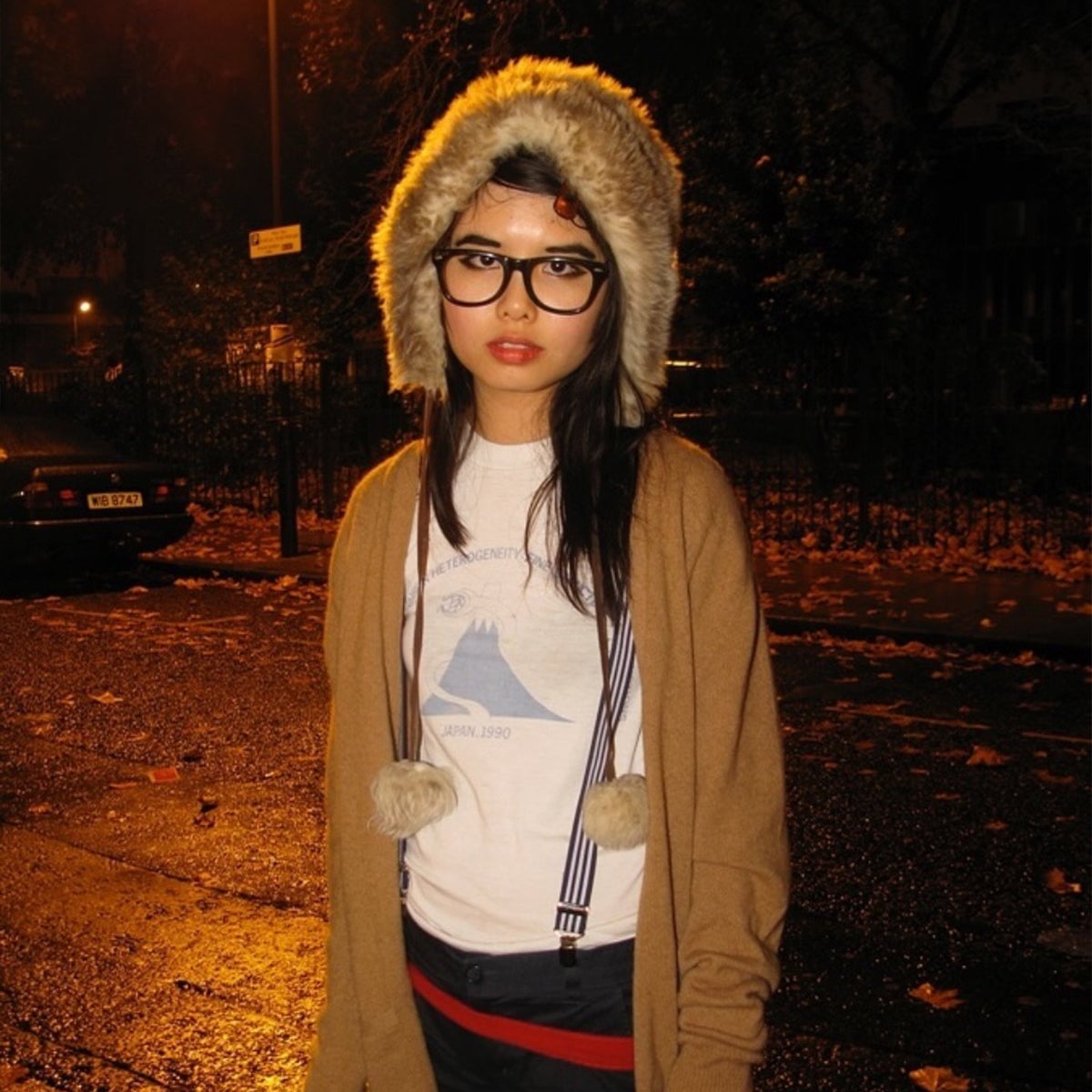 Graphic T-Shirt with Knit Cardigan and Suspenders Graphic T-Shirt with Knit Cardigan and Suspenders — Trendy Indie Outfits